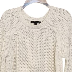 MNG Suit White Pullover Sweater, Excellent Condition, open weave, size S